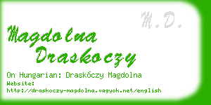 magdolna draskoczy business card